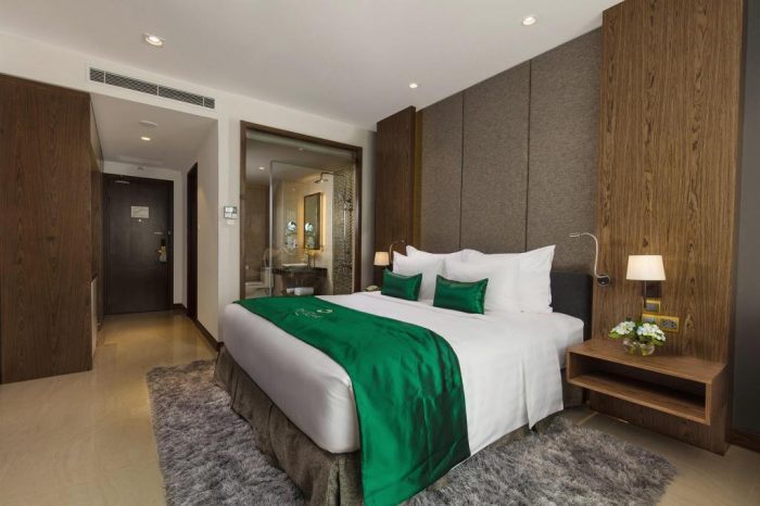 Phòng ngủ sang trọng, rộng rãi rại DIC Stat Hotel & Resort