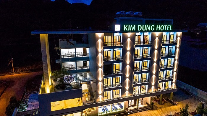Khách sạn Kim Dung có không gian nghỉ dưỡng vẫn đảm báo sự yên tĩnh, trong lành, dễ chịu