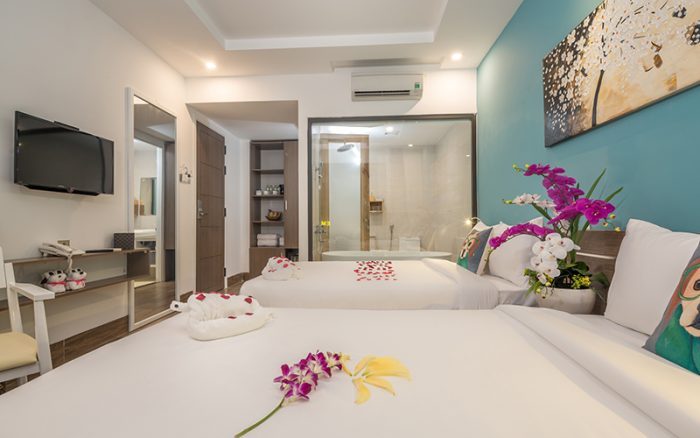 Phòng nghỉ rộng rãi, tiện nghi tại khách sạn Raon Đà Nẵng