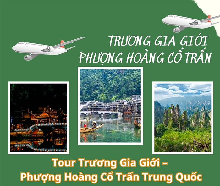 Vé máy bay khứ hồi hãng hàng không VietjetAir giữa Hà Nội và Phượng Hoàng Cổ Trấn - Trương Gia Giới