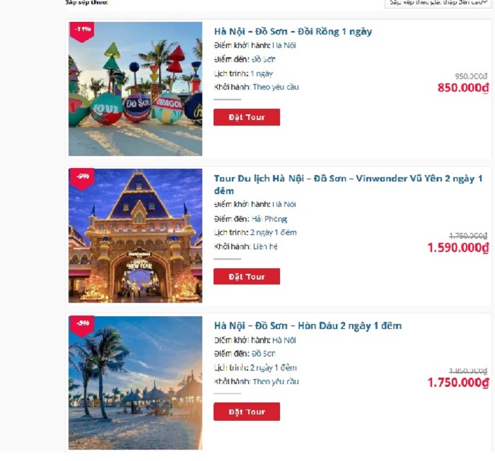 Công ty du lịch chuyên tour Đồ Sơn 2 ngày 1 đêm?