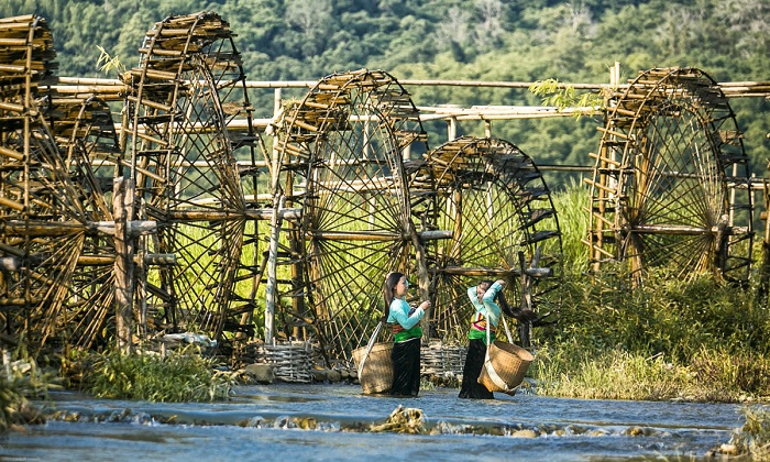 Guồng nước - điểm nổi bật của tour du lịch Phù Luông